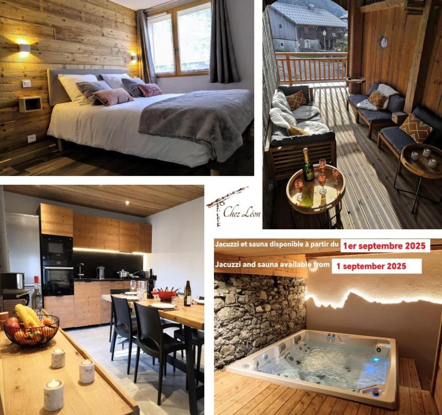 Chez Leon, Jacuzzi Et Sauna Des Le 1Er Septembre 2025 Samoens Exterior photo